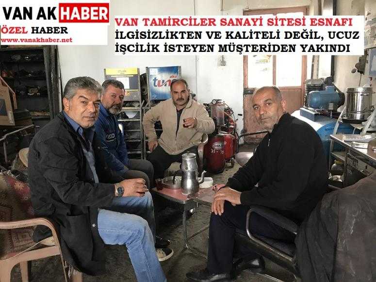 Van Tamirciler Sanayi Sitesi Esnafı İşsizlikten Yakınıyor